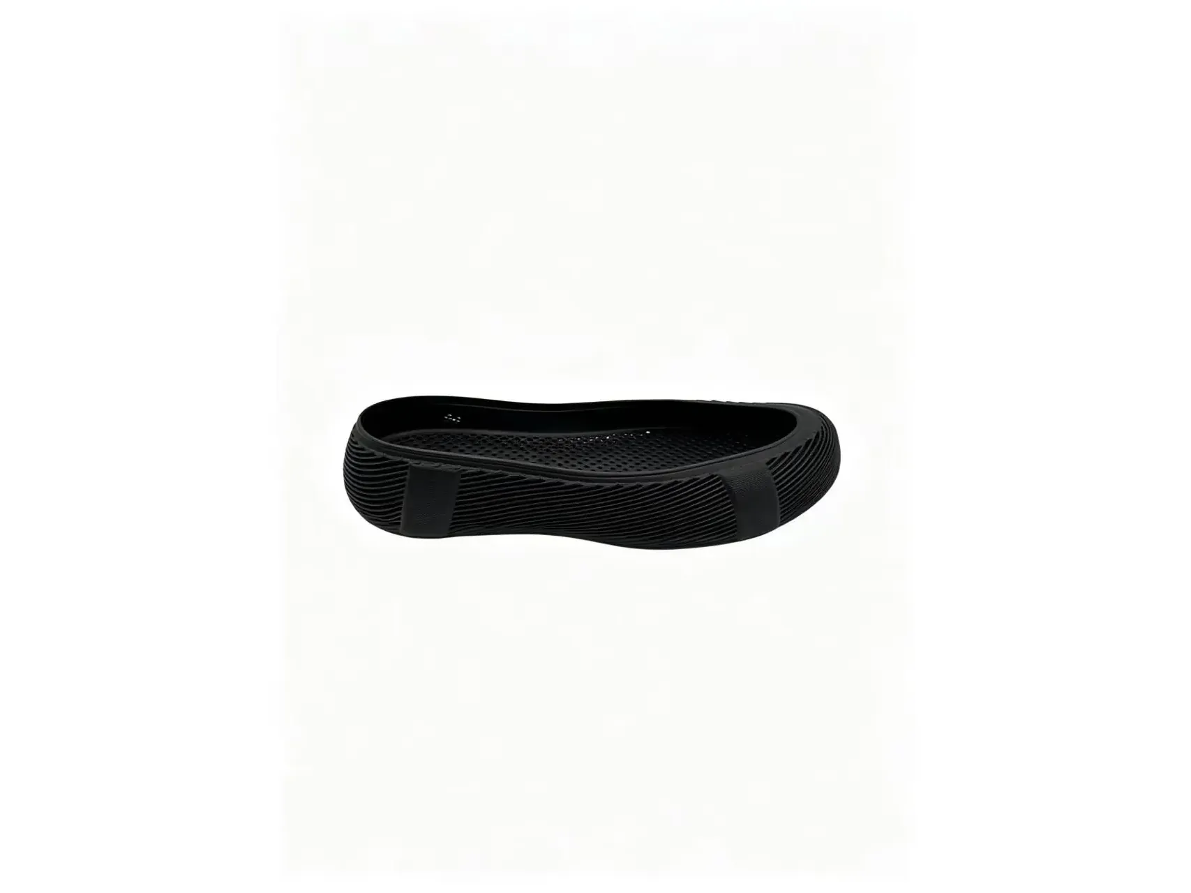 3D printed black flat shoe